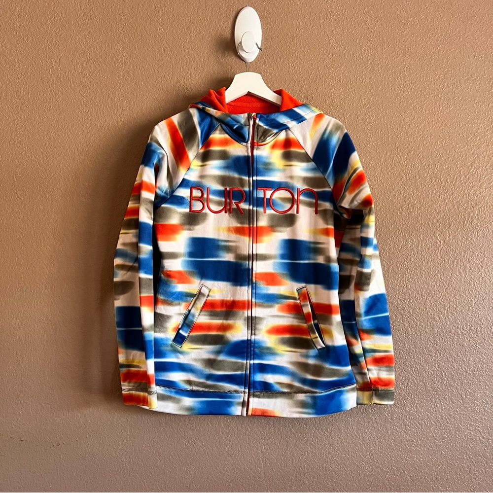Burton WB Peak Dry-Ride Multicolor Zip-Up Hoodie Size Large - Picture 2 of 9